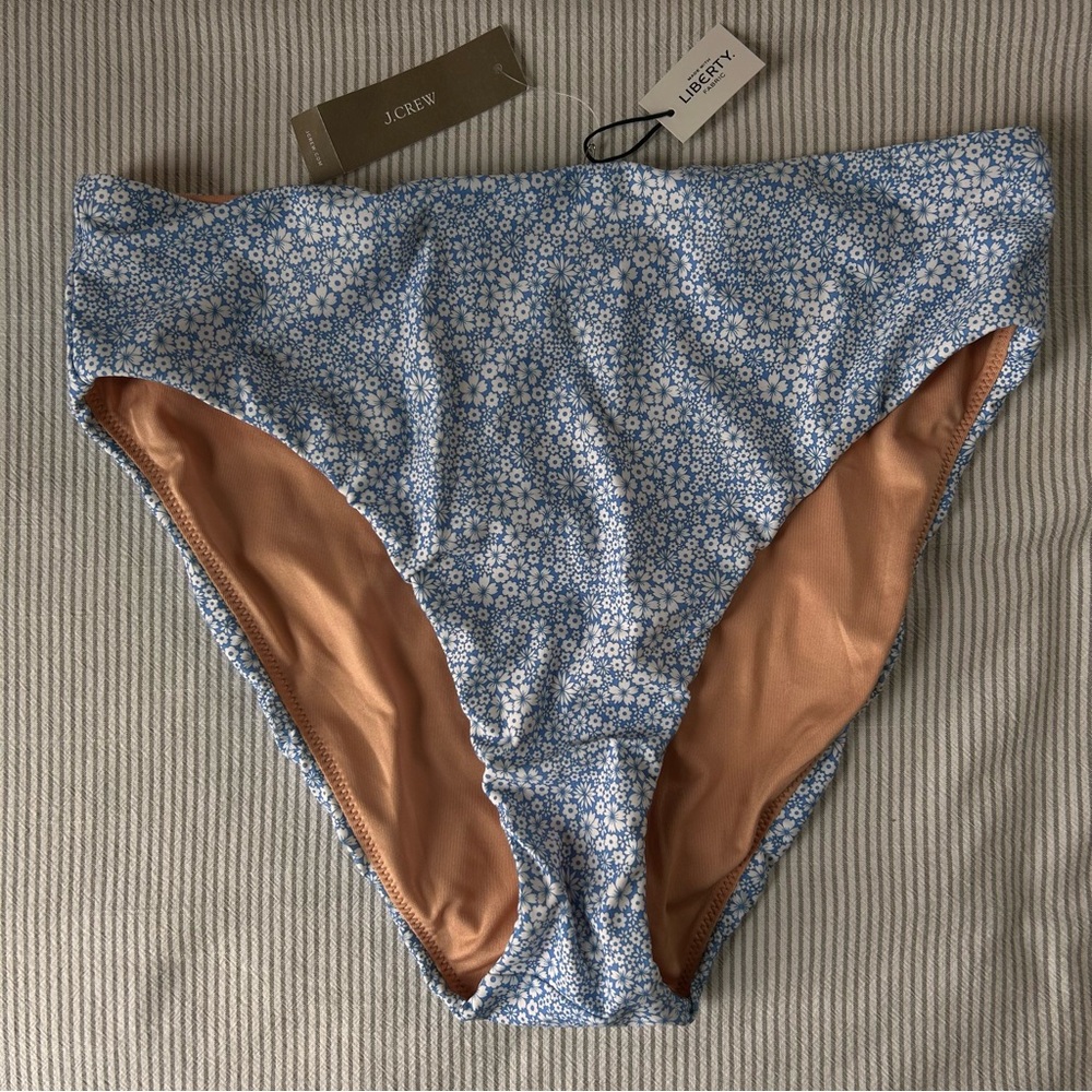 J.Crew Blue Floral Bikini Bottom